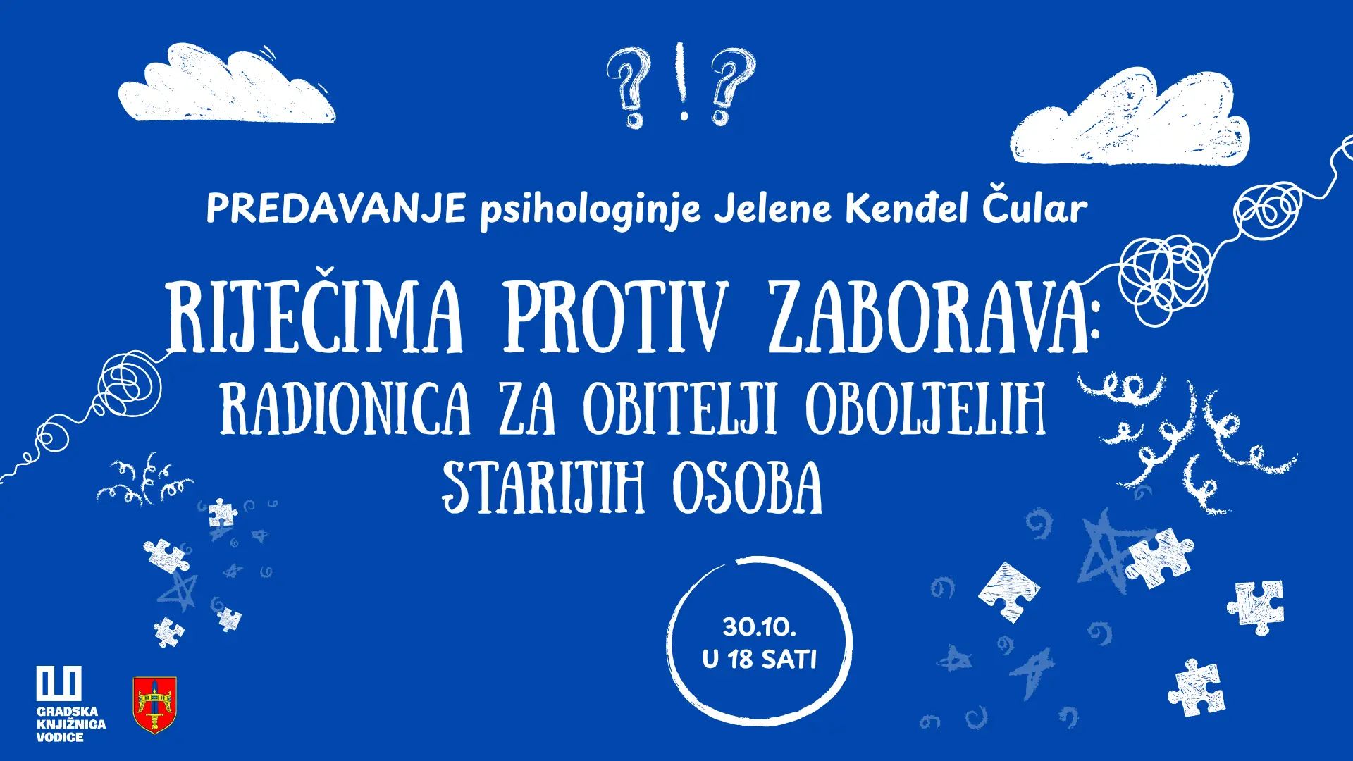 Riječima protiv zaborava: radionica za obitelji oboljelih starijih osoba