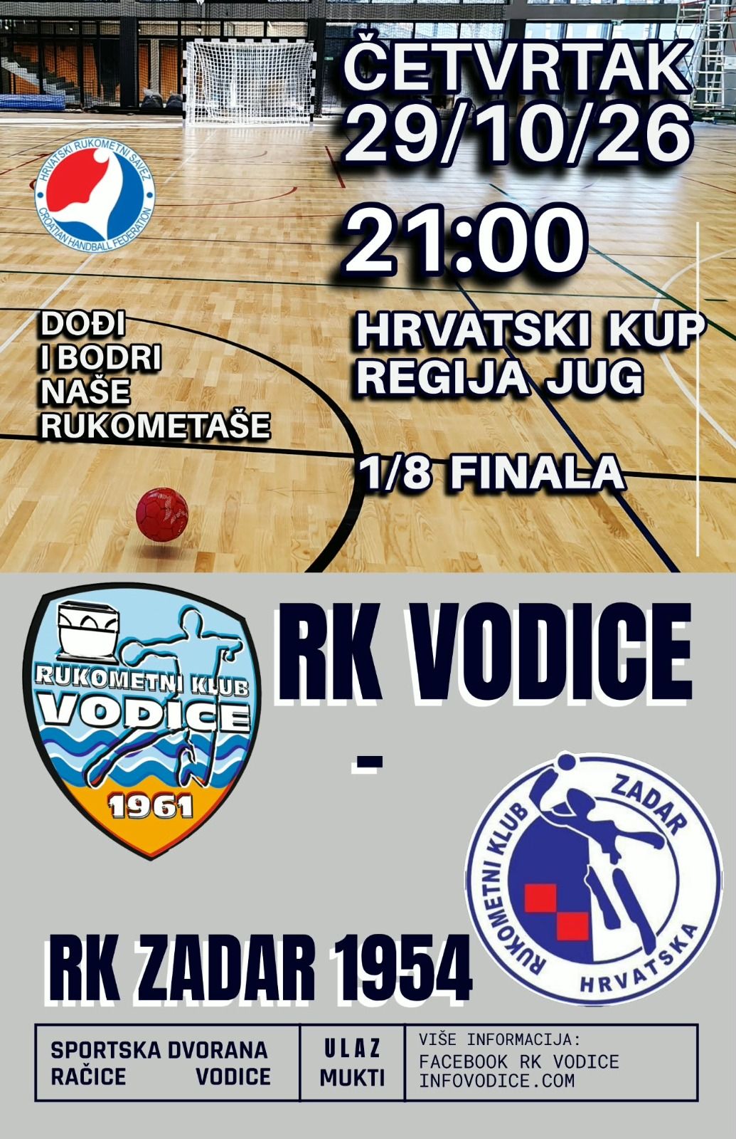 RK VODICE - RK ZADAR 1954