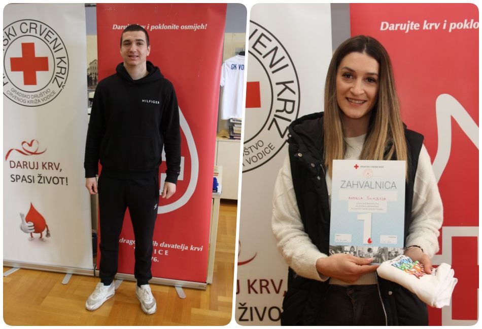 Novi darivatelji krvi u Vodicama: Anđela Šunjerga i Luka Crljenak