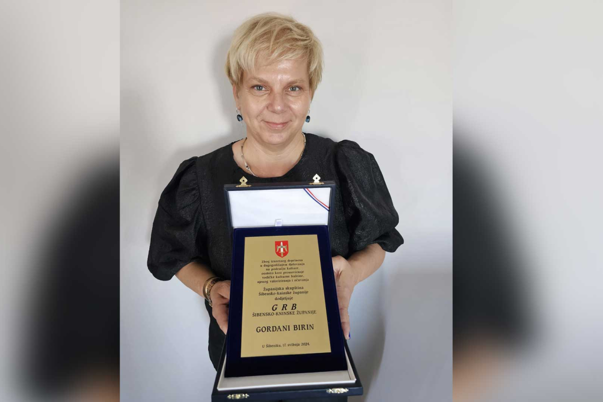 Gordana Birin nagrađena za kulturni doprinos na svečanoj sjednici Županijske skupštine
