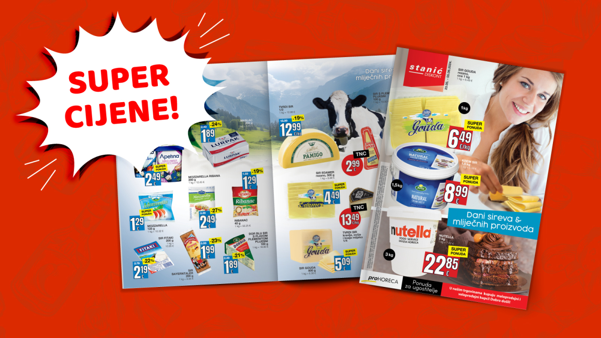 NOVI KATALOG DISKONTA STANIĆ: Dani sireva i mliječnih proizvoda!