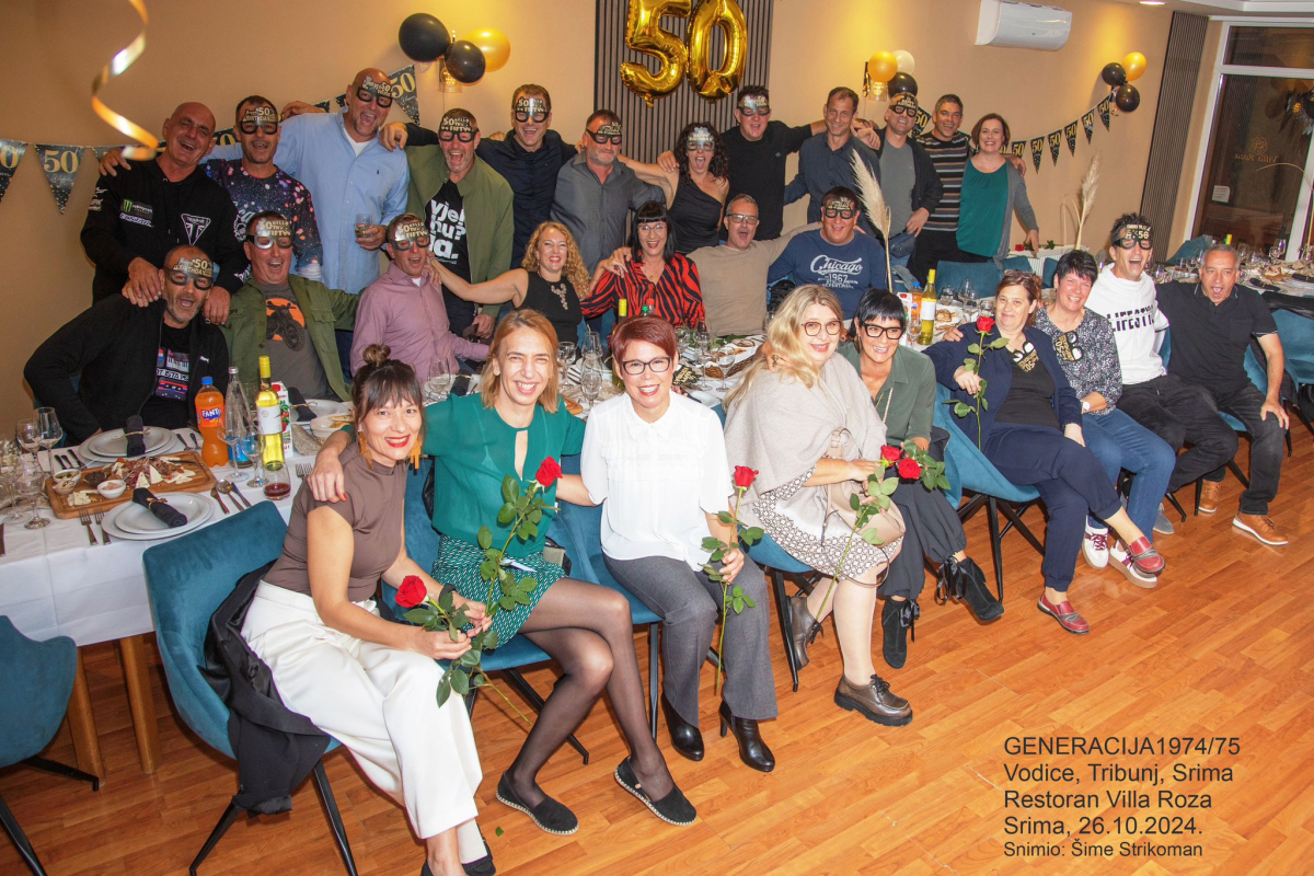 Generacija 1974/75. proslavila pet desetljeća života u Villi Roza