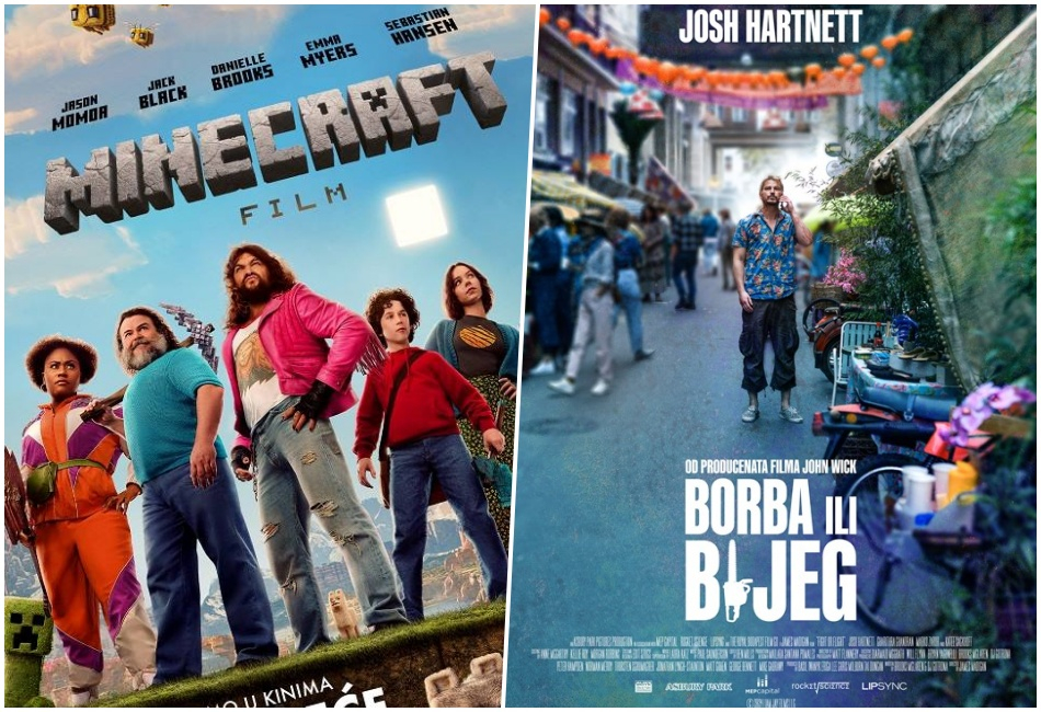 Minecraft film i adrenalinska Borba ili bijeg u vikend programu Kino Vodice