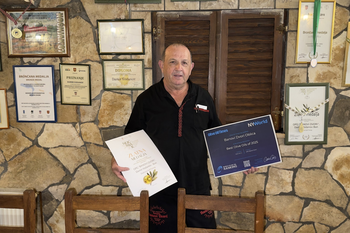 Maslinovo ulje iz Dubrave kod Tisnog zasjalo na svjetskoj pozornici