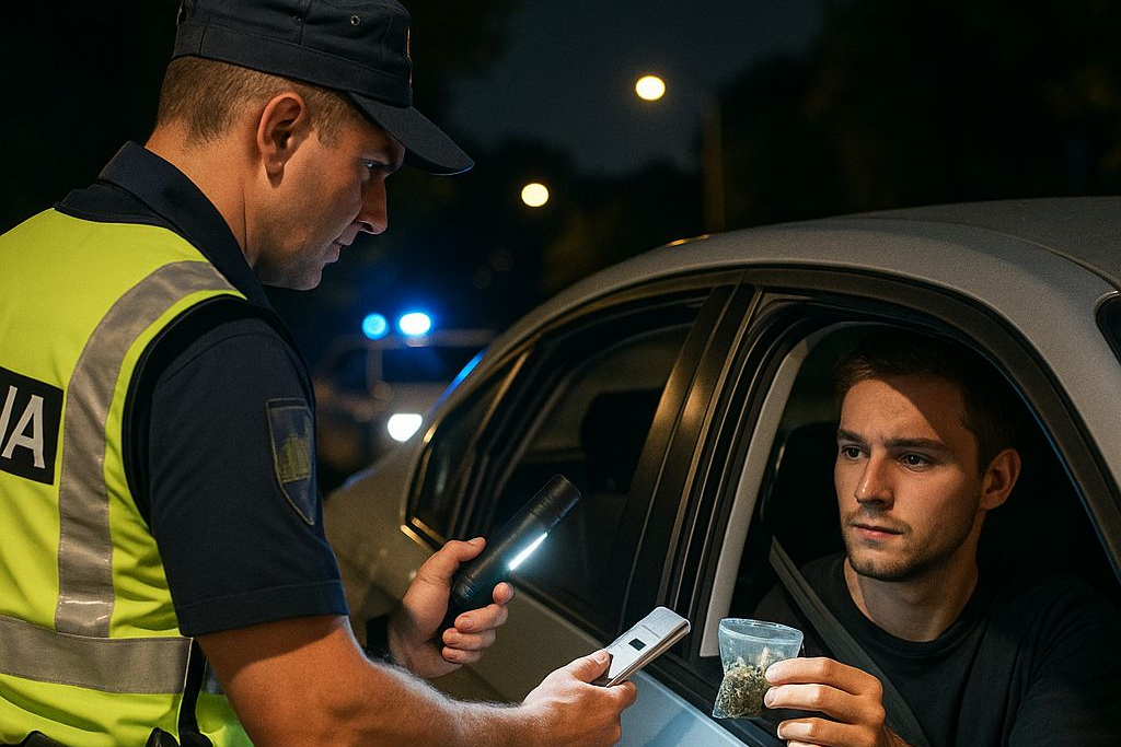 Zaustavljen u Vodicama pod utjecajem droge, suvozač predao vrećicu marihuane