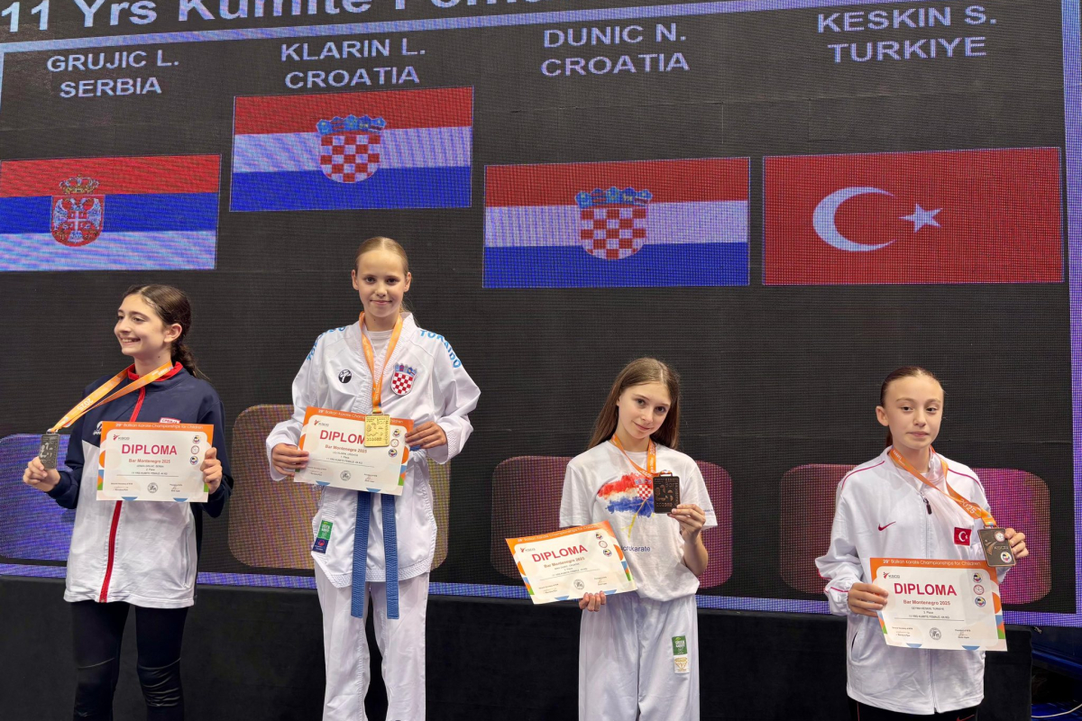 Povijesni uspjeh karate kluba Okit Vodice na Prvenstvu Balkana: Lili Klarin ponovno prvakinja!