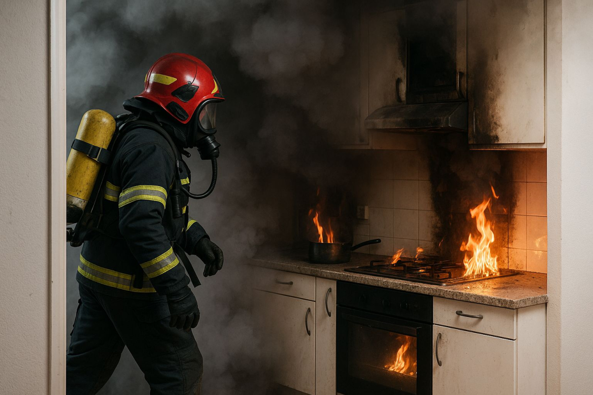 Požar u kuhinji obiteljske kuće u Vodicama brzo stavljen pod nadzor
