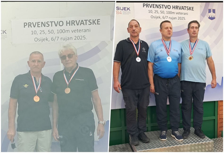 Vodičani osvojili zlato i srebro na Prvenstvu Hrvatske za veterane u Osijeku