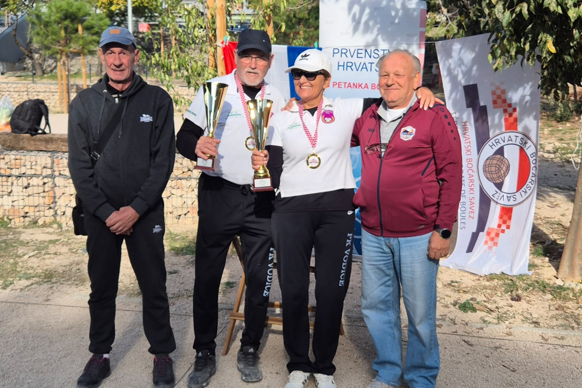 Grozdana Juričev Šprljan i Ante Šprljan osvojili naslov državnih prvaka u petanqueu – parovi mix