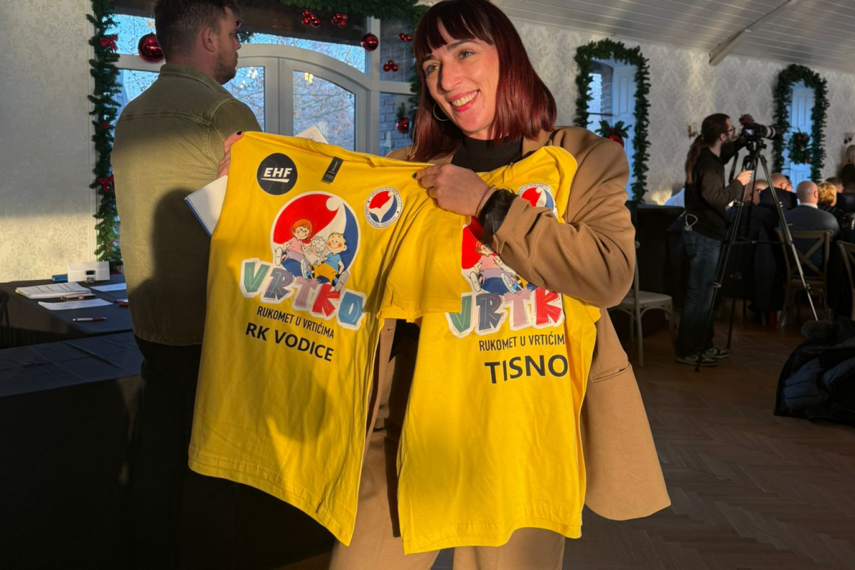 RK Vodice prvi klub iz Dalmacije u projektu VRTKO - rukomet u vrtićima stiže u Vrtić Tisno