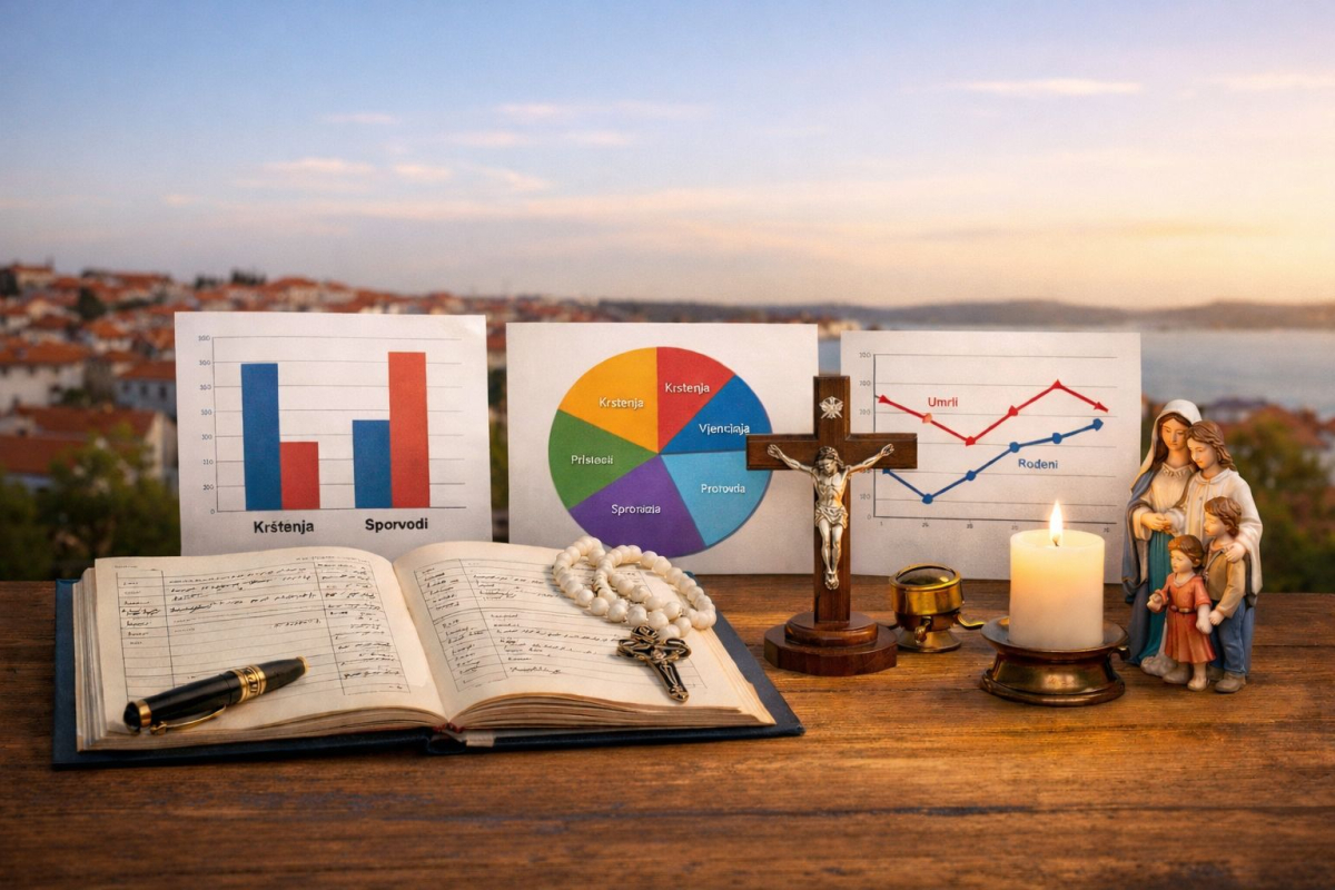 Statistika župe Vodice za 2025.: više sprovoda nego krštenja