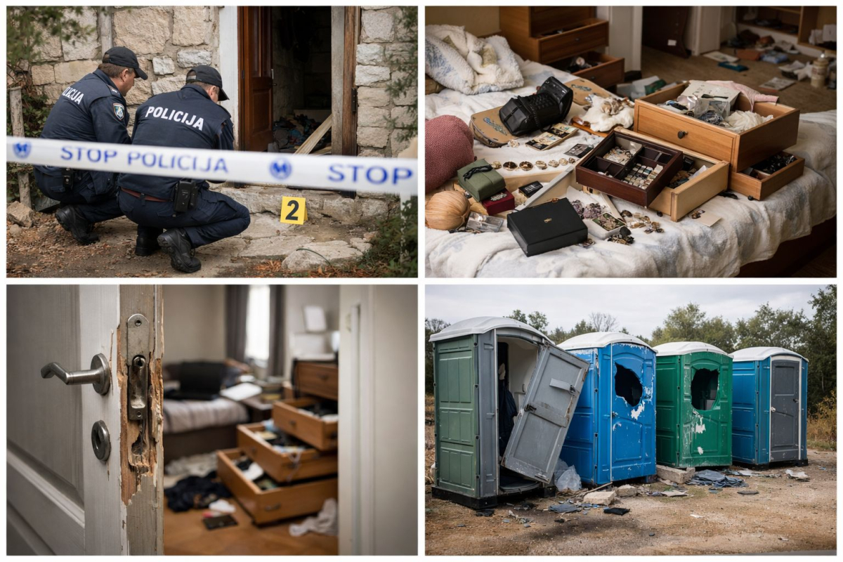 Dvije teške krađe i oštećenje imovine zabilježeni na području Vodica, Srime i Šibenika