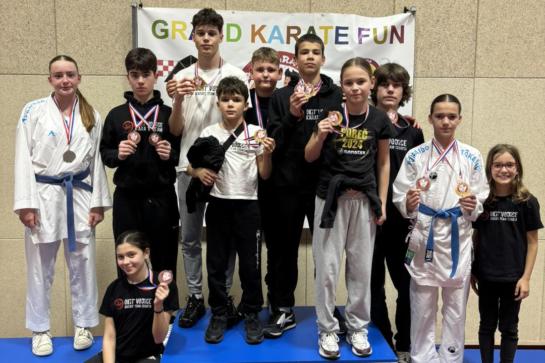 Karate klub Okit Vodice najbolji među 54 kluba na turniru u Zagrebu