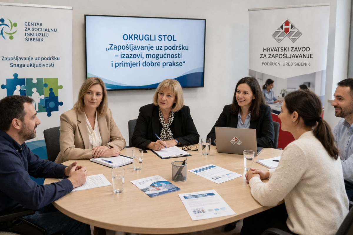  POZIV na okrugli stol: „Zapošljavanje uz podršku – izazovi, mogućnosti i primjeri dobre prakse“