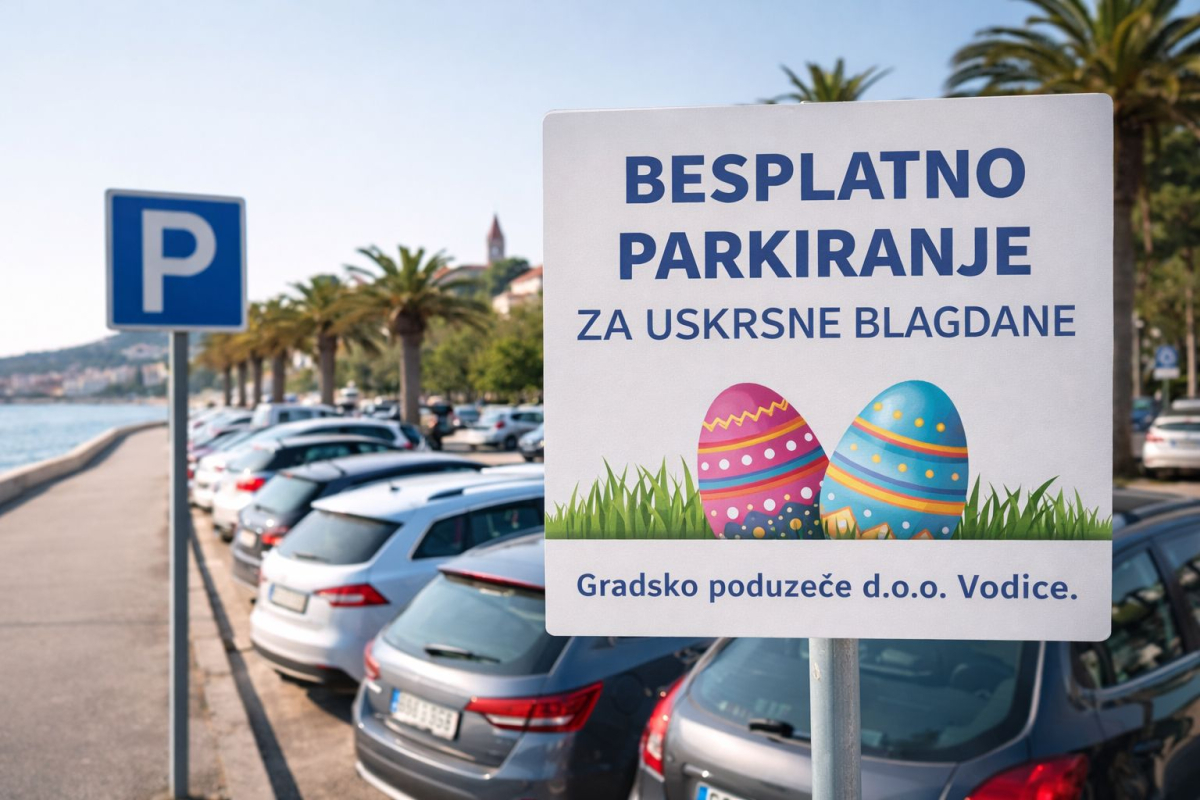 Besplatno parkiranje u Vodicama za Uskrsne blagdane