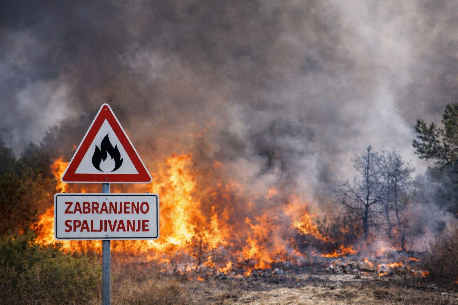 Zbog učestalih požara uvedena zabrana spaljivanja na otvorenom