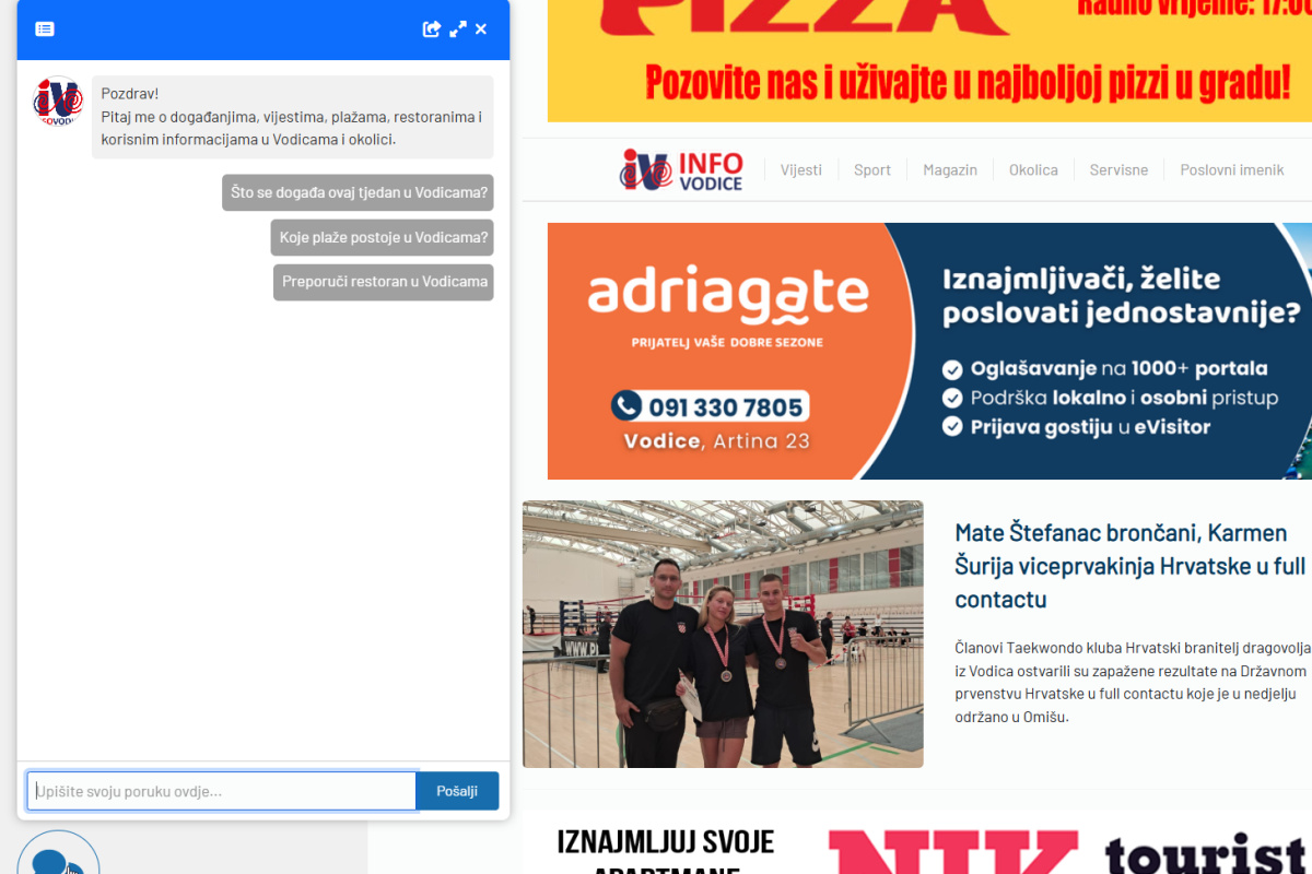 Infovodice među prvim lokalnim informativnim portalima u Hrvatskoj uvodi AI asistenta