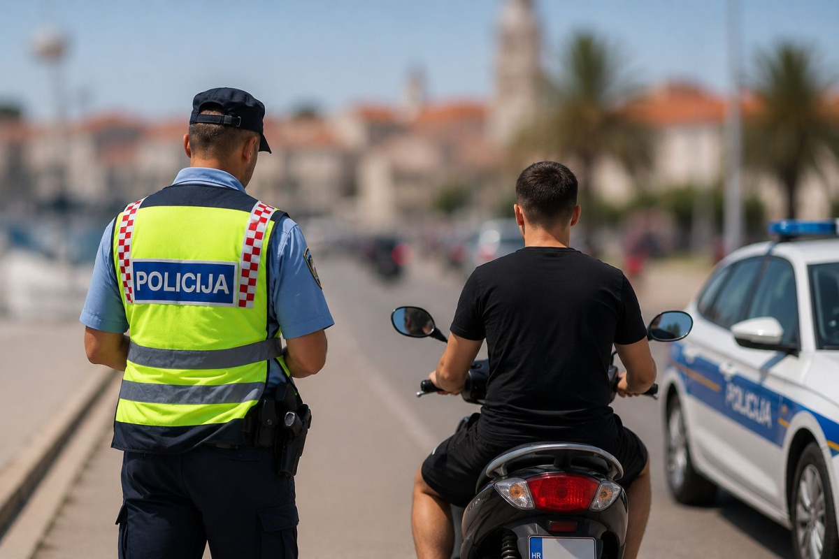 Njemački državljanin u Vodicama vozio moped bez vozačke dozvole i kacige