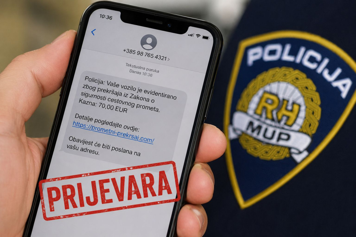 Policija upozorava: Ne nasjedajte na lažne SMS poruke o prometnim kaznama