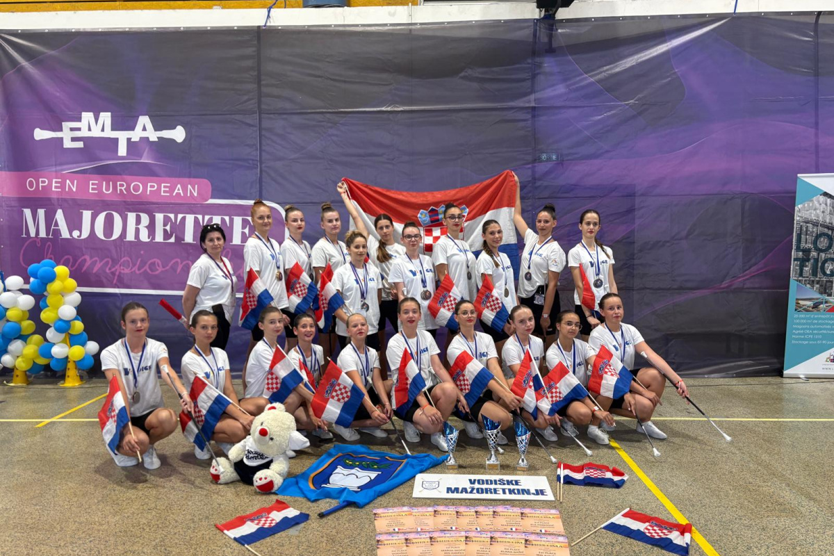 Vodičke mažoretkinje briljirale na Europskom prvenstvu u Francuskoj: osvojile 22 medalje i 11 pehara