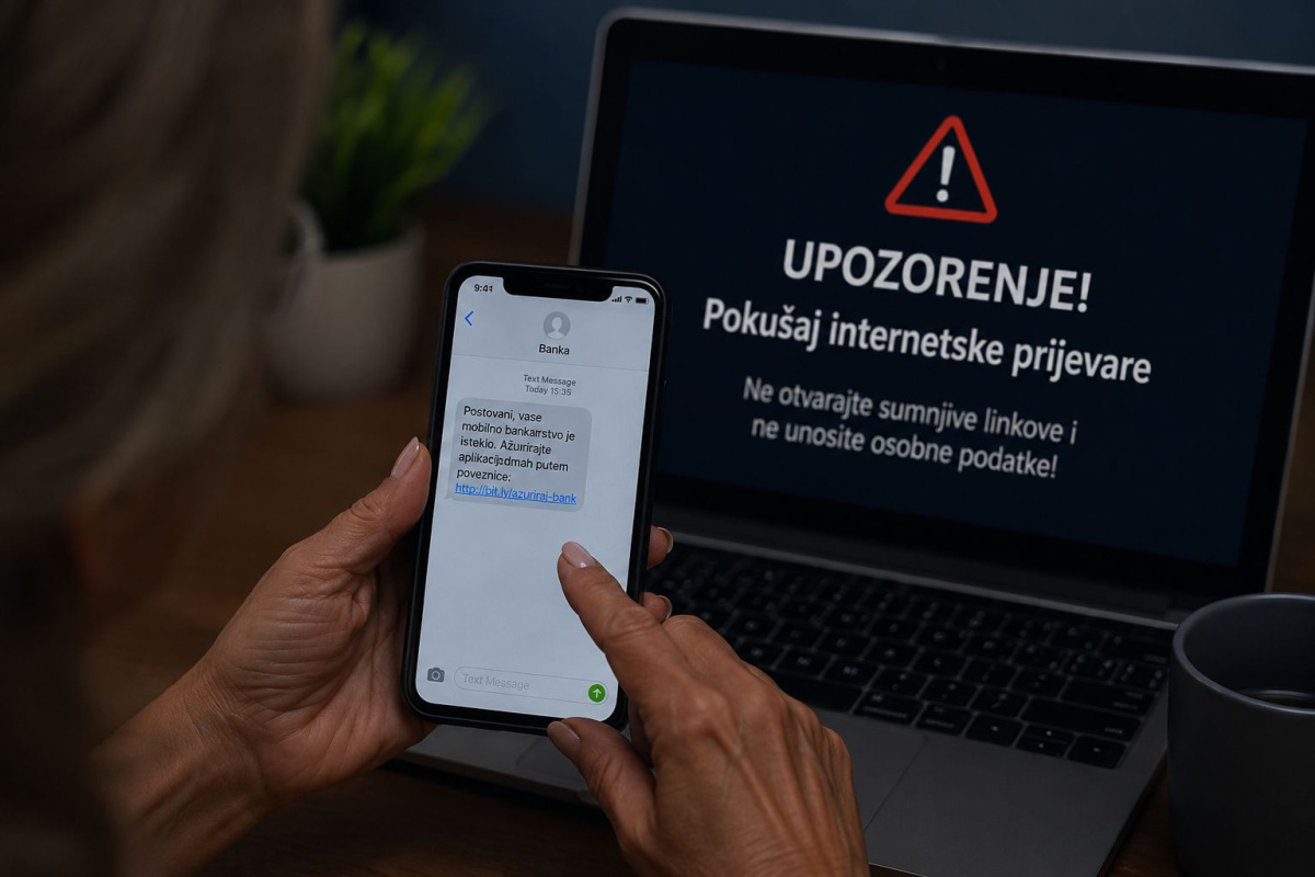 Povjerovala lažnoj SMS poruci banke pa ostala bez 1.545 eura