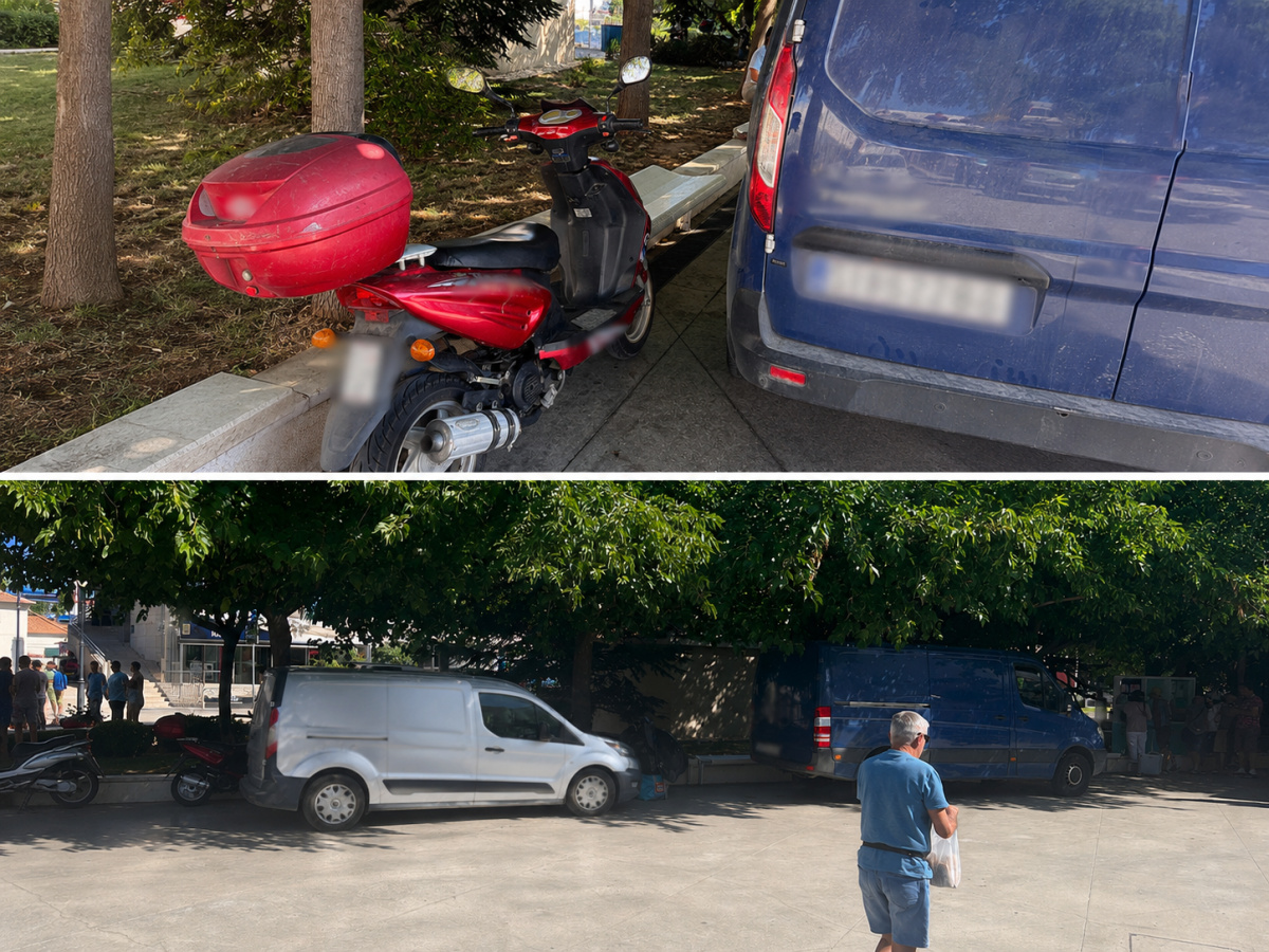 Može li se pronaći rješenje? Klupe u hladu uz tržnicu često su okružene vozilima