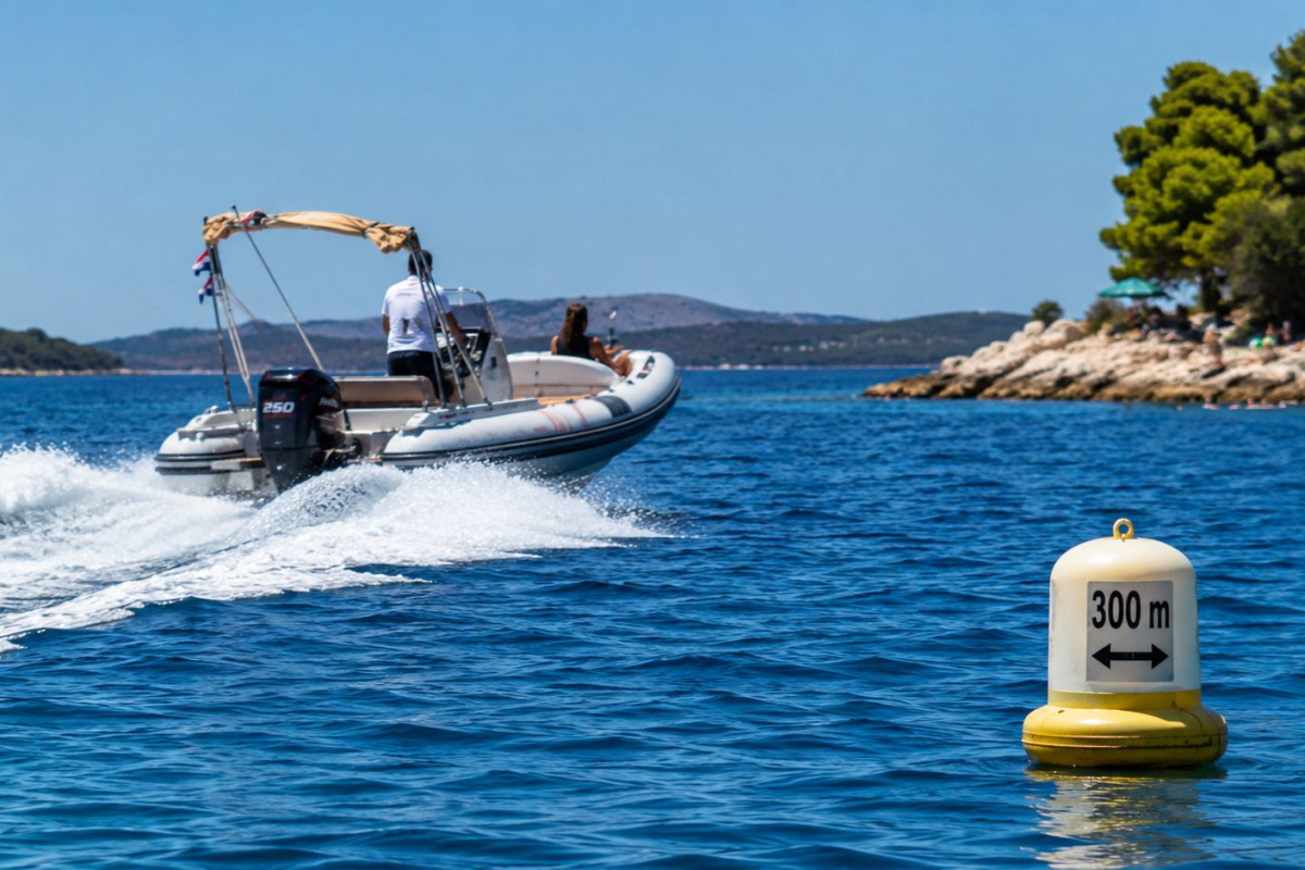 Osam nautičara kažnjeno zbog glisiranja preblizu obali u šibenskom akvatoriju