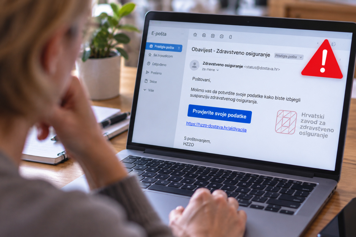 Stigao vam je mail od „HZZO-a“? Ne otvarajte poveznicu prije nego provjerite jednu stvar