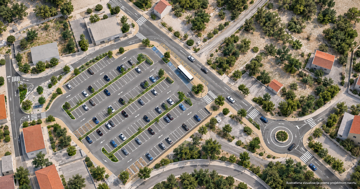 Veliko uređenje centralnog parkinga u Tribunju: 193 mjesta, novi ulaz i mini rotor