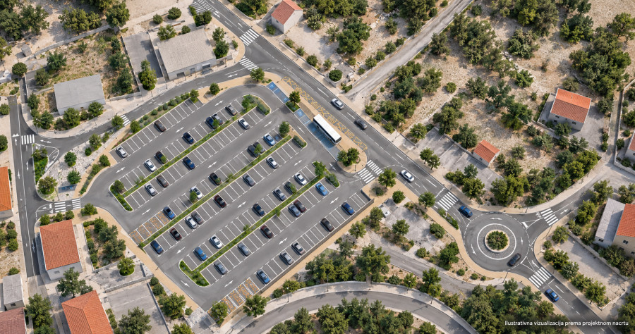 Veliko uređenje centralnog parkinga u Tribunju: 193 mjesta, novi ulaz i mini rotor
