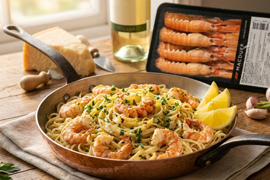 Škampi u umaku od češnjaka, bijelog vina i vrhnja