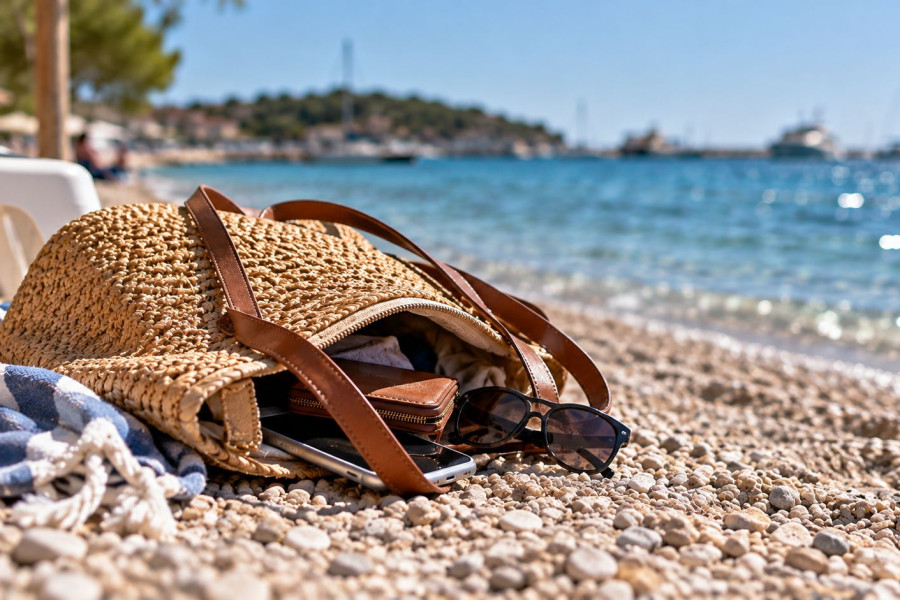 Dvije policijske prijave iz Vodica: Turistkinji ukradena torba s plaže, mladiću oštećen automobil