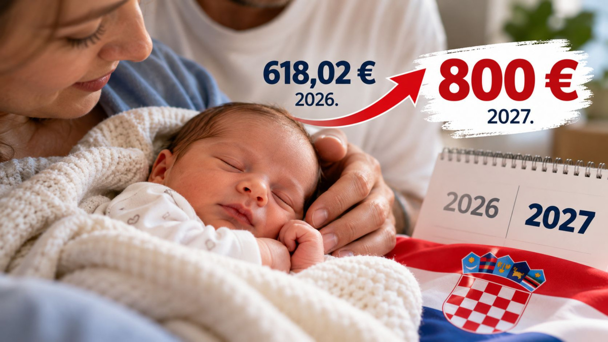 Država najavila 800 eura za svako novorođeno dijete: Što je s bebama koje će se roditi krajem 2026.?