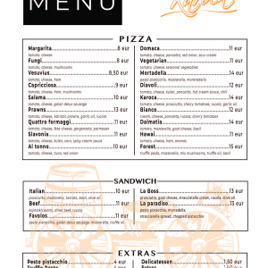 karoca menu pzza sendwich eng