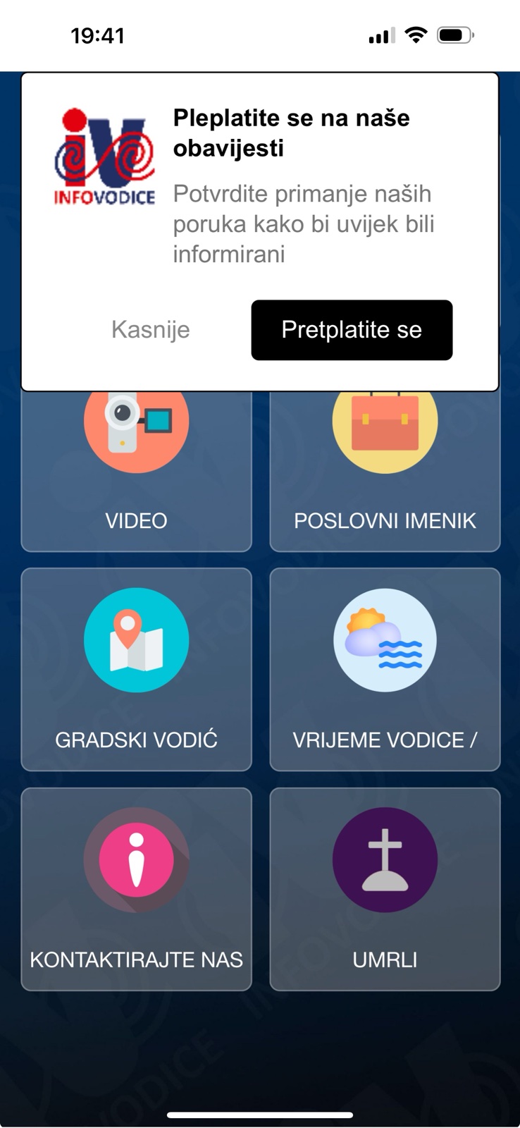 Pretplata na obavijesti - Android